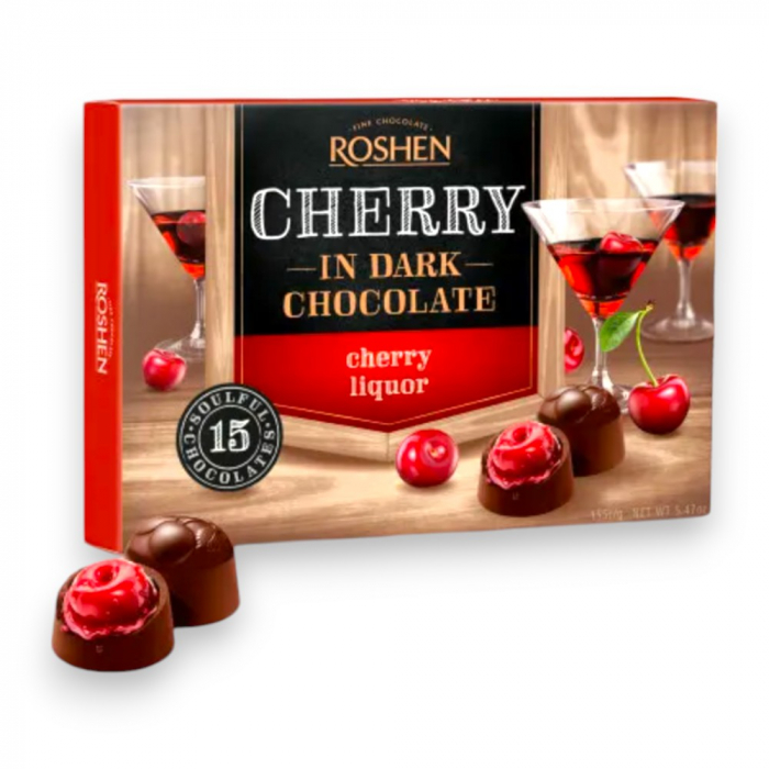 Cutie cu praline CHERRY, visine in lichior de vișine 108gr [1]
