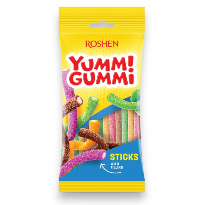 Jeleuri Yummi Gummi SOUR STICKS 70 gr [1]