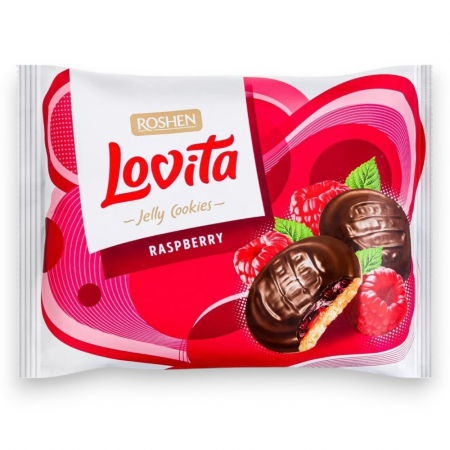 Biscuiți - Biscuiti LOVITA cu jeleu de zmeura 420 g Mare