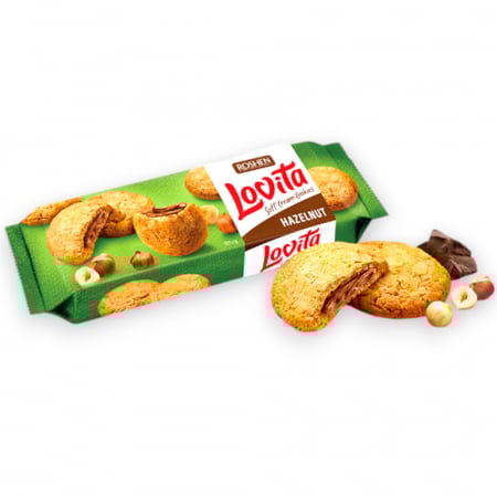 Biscuiți - Biscuiti LOVITA Soft Cream cu alune, 127 g