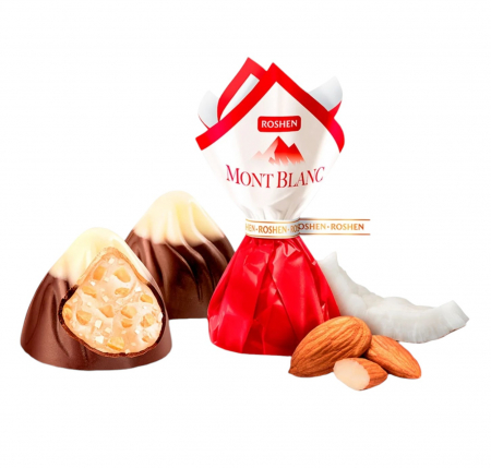 Bomboane de ciocolata - Bomboane  MONT BLANC cu cremă de migdale și cocos 1 kg
