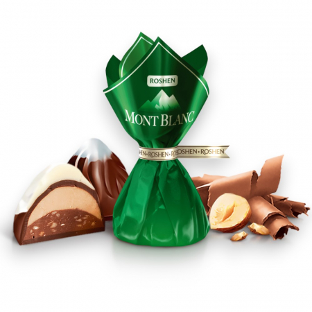 Bomboane de ciocolata - Bomboane MONT BLANC cu cremă și alune de pădure zdrobite 1 kg