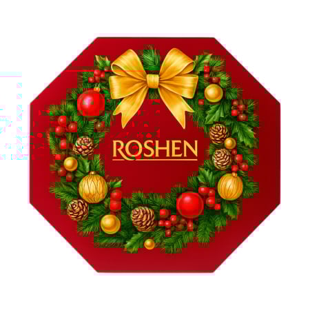 Cadouri de Craciun - Cutie cadou Roshen „Coronița de Crăciun” 598g