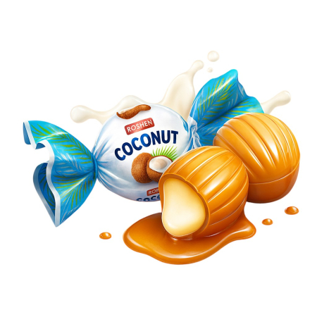 Caramele si Dropsuri - Dropsuri Roshen Coconut 1 kg