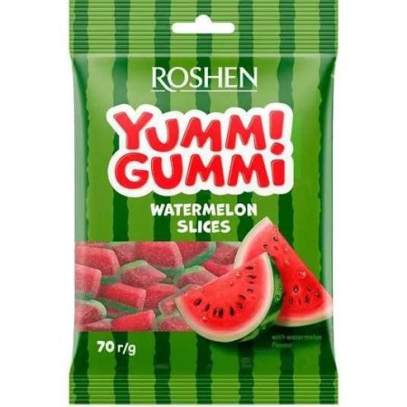 Jeleuri - Jeleu Roshen Yummi Gummi  cu aroma de pepene rosu 70 gr
