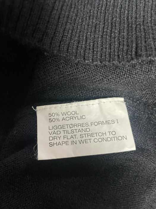 Pulover amestec lana cu guler din blana naturala                  M [4]