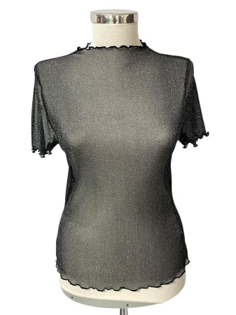 Bluze/Topuri - Bluza lucioasa transparenta                      S