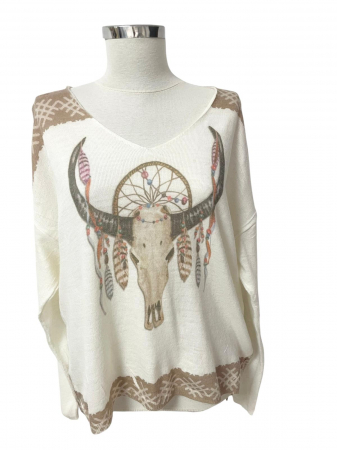 Pulovere - Pulover subtire oversize                            L