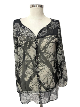 Bluze/Topuri - Desigual bluza transparenta                          L