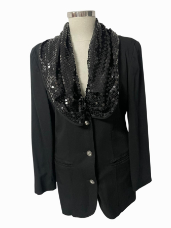 Sacouri si Costume - Sacou cu guler din paiete                   M/L