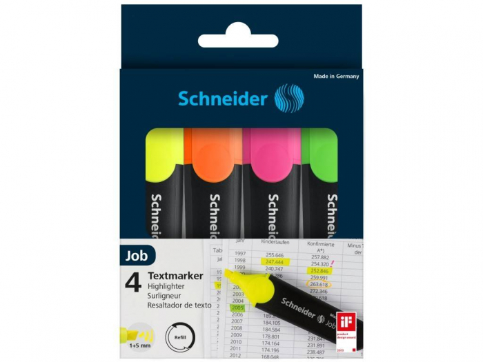 Evidentiator text, 4 culori/set, Schneider [1]