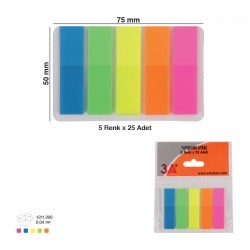 Index plastic neon 5 culori/set, 3A [1]