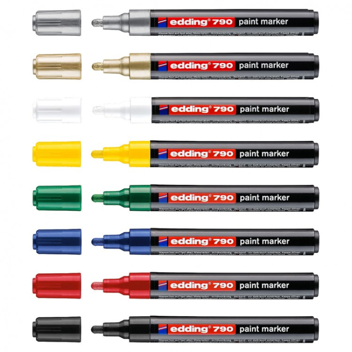 Marker negru permanent cu vopsea Edding 790 [2]