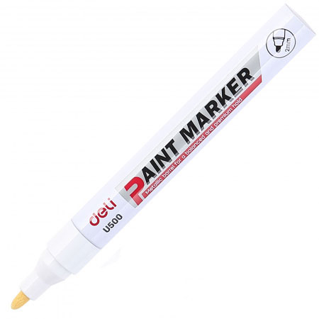 Marker vopsea alb, 2 mm, Deli [1]