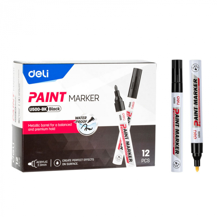 Marker vopsea negru, 2 mm, Deli [4]