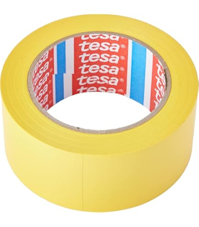 Banda adeziva marcare  podea 100 mm - Banda adeziva marcare 100mm x 33m, galbena Tesa