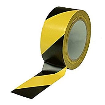 Banda marcare pardoseli industriale galben/negru, 50mm x 33m