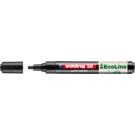 Papetarie - Marker negru cu vopsea Eco Varf 2-3 mm Edding 50