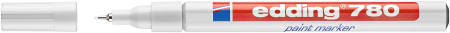 Markere - Marker cu vopsea alba Edding 780, varf 0,8mm, corp metalic