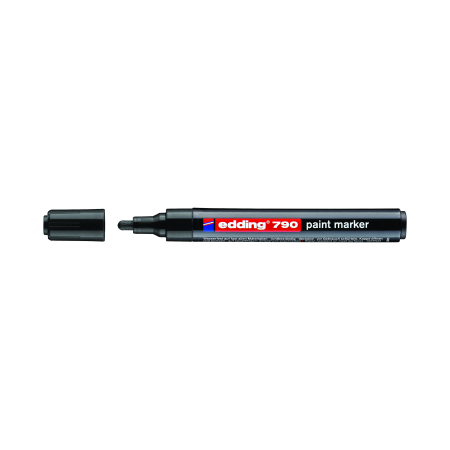 Markere - Marker negru permanent cu vopsea Edding 790