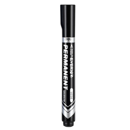 Markere - Marker permanent negru Deli varf rotund de 2,5 mm