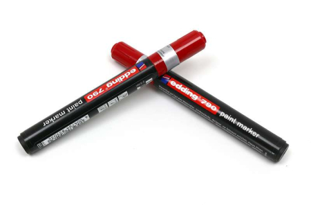 Marker rosu cu vopsea Edding 790 varf 2-3mm [1]