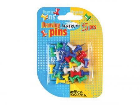 Hartie copiator A4 - Pioneze colorate pentru panou, 25 buc/blister, Centrum