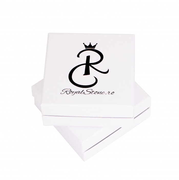 Bratara cu bile de Aur si Howlit, patrat cu Zirconiu, pe snur Royalstone, marime 17-19 cm [3]