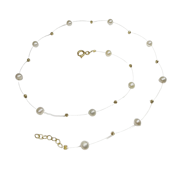Lantisor cu bile din Aur si Perle de cultura Royalstone [1]