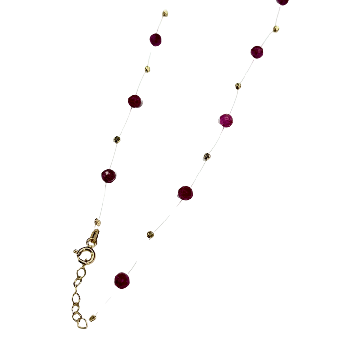 Lantisor cu bile din Aur si Rubin Royalstone [1]