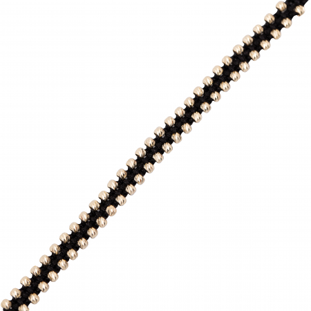 Bratara cu bile de Aur, pe snur Royalstone, marime 14-16.5 cm [1]