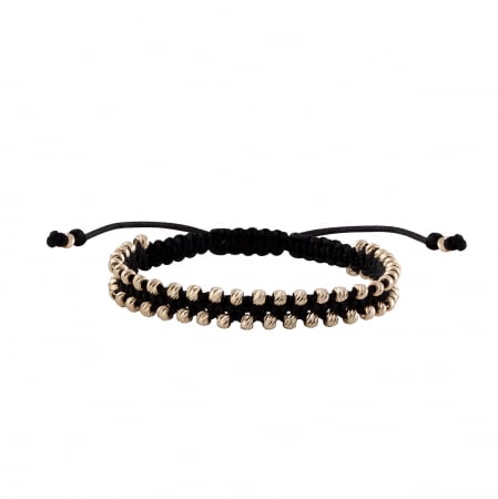 Brățări - Bratara cu bile de Aur, pe snur Royalstone, marime 14-16.5 cm
