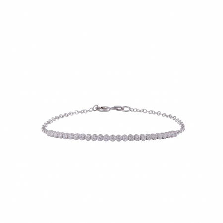 Brățări - Bratara din Aur si Zirconiu alb, cu inchizatoare Royalstone, marime 18 cm cu 2 cm prelungire