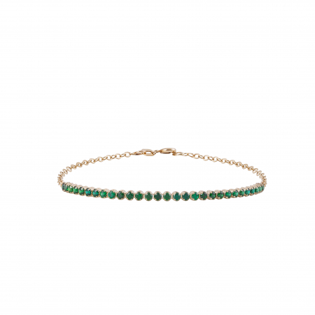 Brățări - Bratara din Aur si Zirconiu verde, cu inchizatoare Royalstone, marime 18 cm cu 2 cm prelungire
