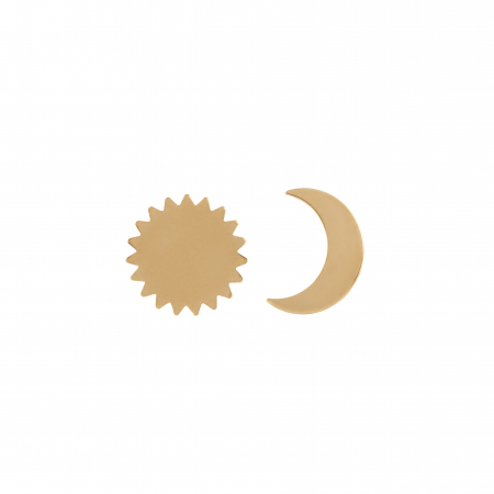 Cercei din Aur in forma de soare si luna Royalstone [1]