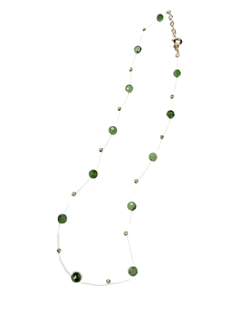 Lănțișoare - Lantisor cu bile din Aur si Zoisit Royalstone