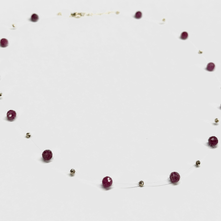 Lantisor cu bile din Aur si Rubin Royalstone [1]