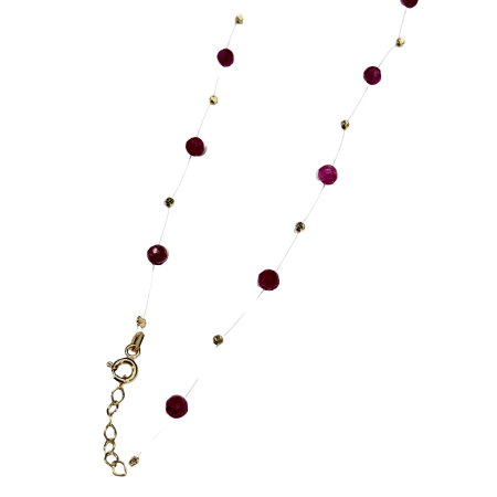 Lănțișoare - Lantisor cu bile din Aur si Rubin Royalstone