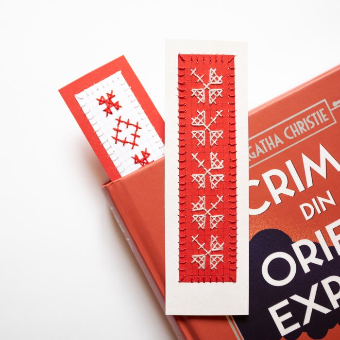 Semn de carte brodat manual - Mărțișor I [4]