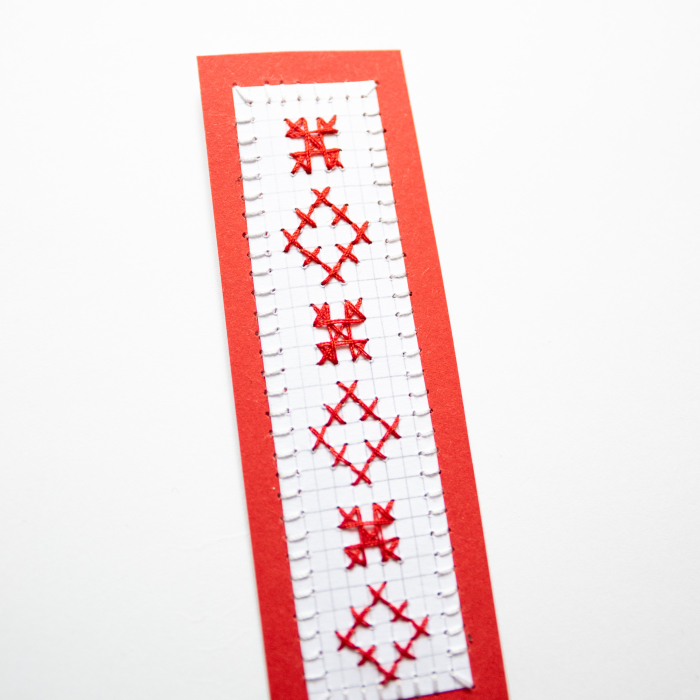 Semn de carte brodat manual - Mărțișor II [2]