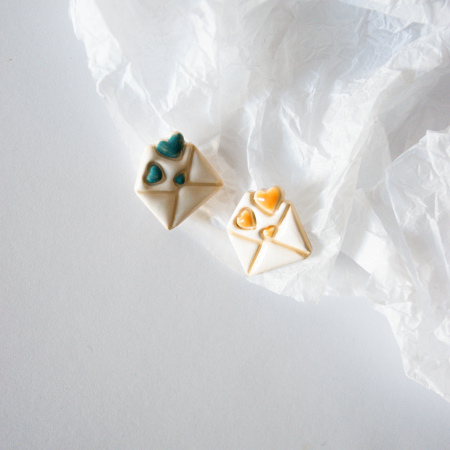 Broșă - Send love(portocalie) [1]