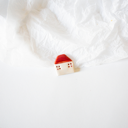 Broșă - Te aștept acasă(roșie) [1]