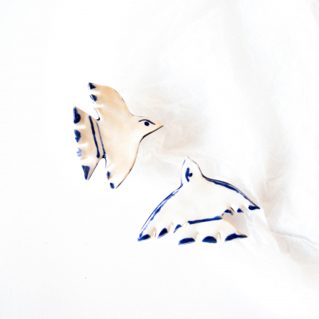 Broșă - Pasăre măiastră-n zbor(cu aripi deschise, albastră) [2]