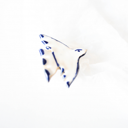 Broșă - Pasăre măiastră-n zbor(cu aripi deschise, albastră) [1]