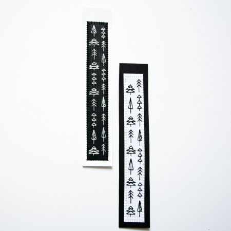 Semn de carte - Alb Împărat brodat [2]