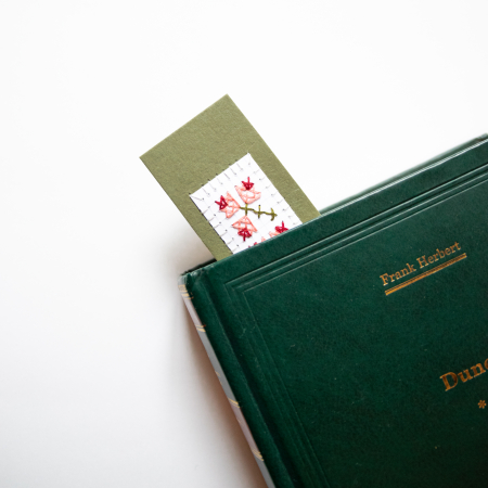 Semn de carte brodat manual - Flori de primăvară I [3]