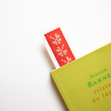 Semn de carte brodat manual - Mărțișor I [2]