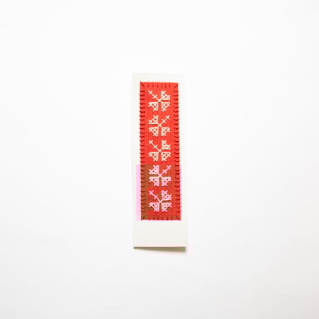 SEMNE DE CARTE - Semn de carte brodat manual - Mărțișor I