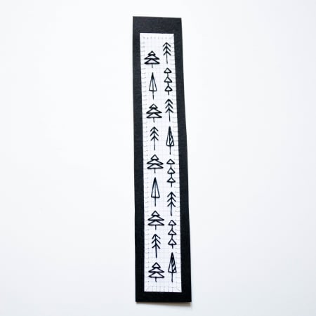 SEMNE DE CARTE - Semn de carte - Negru Împărat brodat