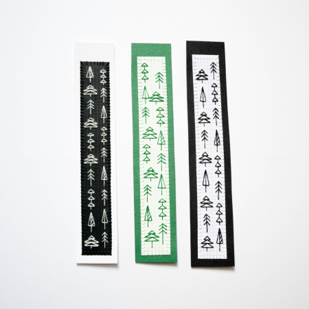 Semn de carte - Verde Împărat brodat [2]